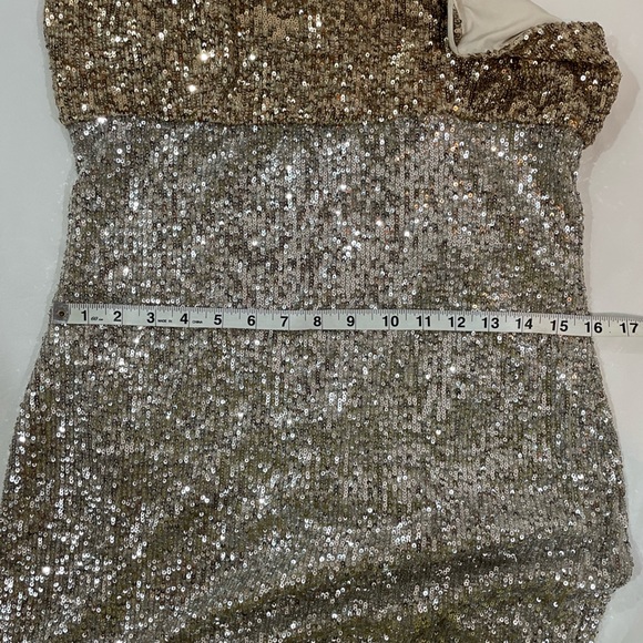 Sachin & Babi x Anthropologie Colorblocked Sequined Midi Dress 8 Petite - Picture 7 of 8
